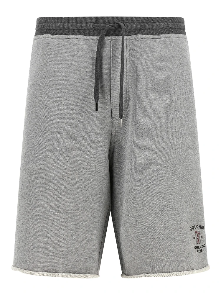 Gray Cotton Bermuda Shorts