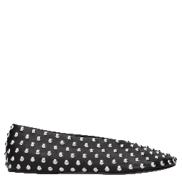 Black Leather Ballet Flats