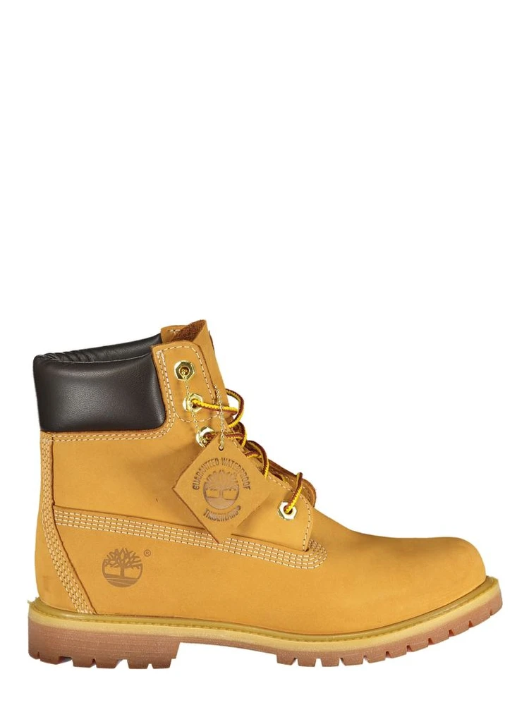 Yellow Polyester Ankle Boots