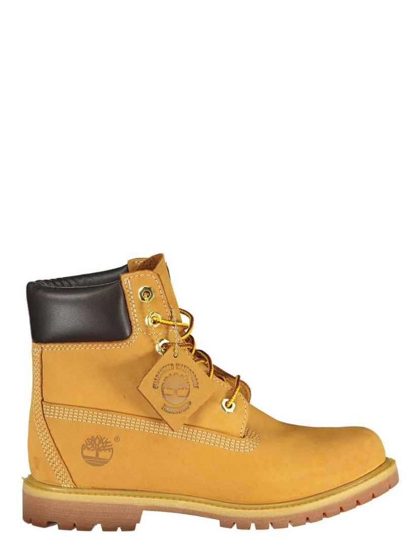 Yellow Polyester Ankle Boots