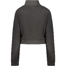 Black Polyester Sweatshirt