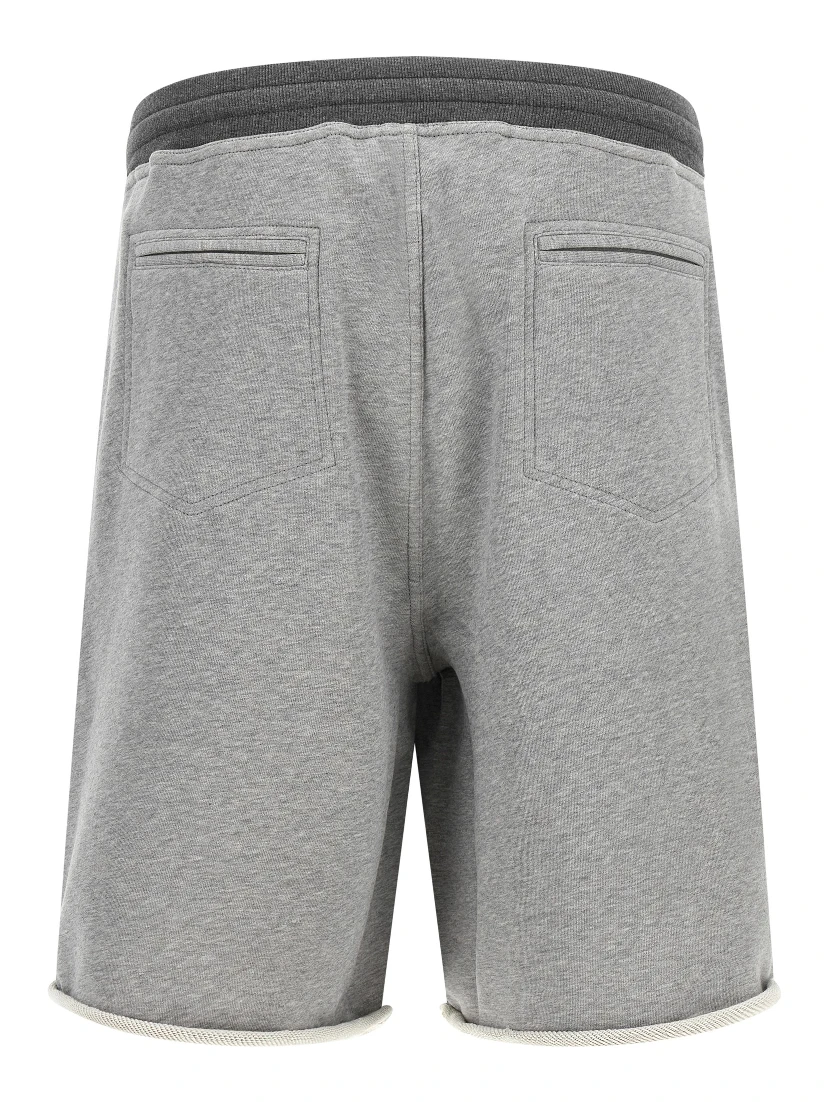 Gray Cotton Bermuda Shorts