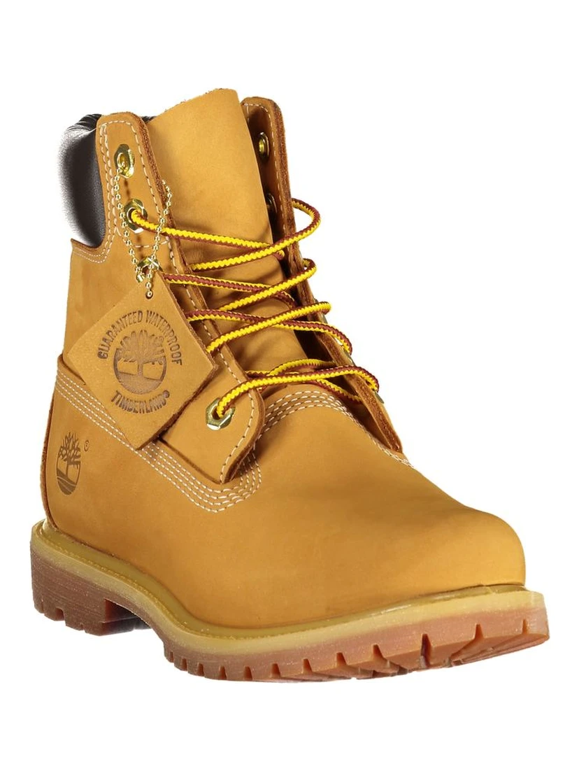 Yellow Polyester Ankle Boots