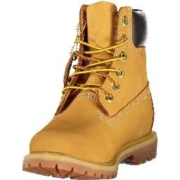 Yellow Polyester Ankle Boots