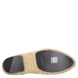 Beige Raffia Slippers