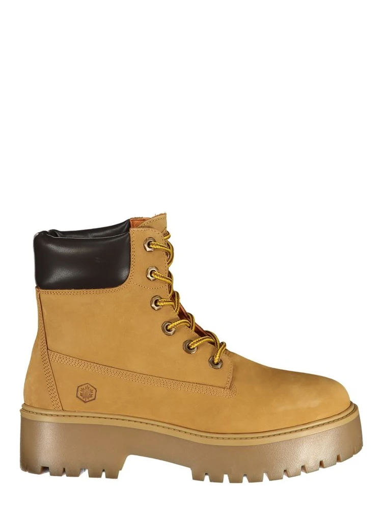 Brown Polyester Ankle Boots
