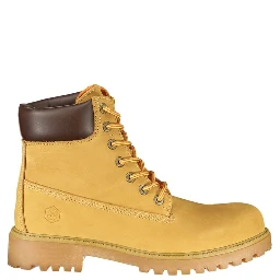 Yellow Polyester Ankle Boots