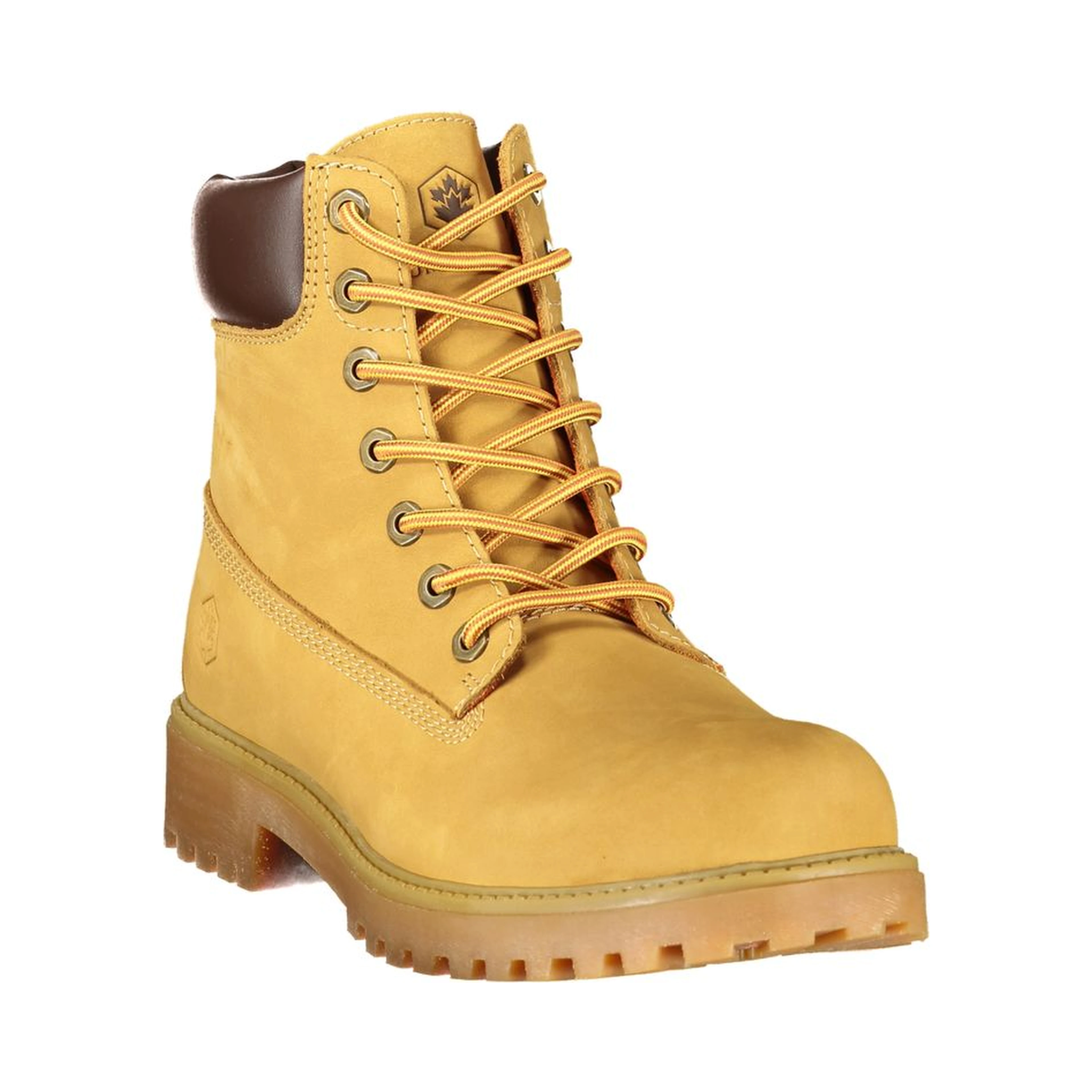 Yellow Polyester Ankle Boots