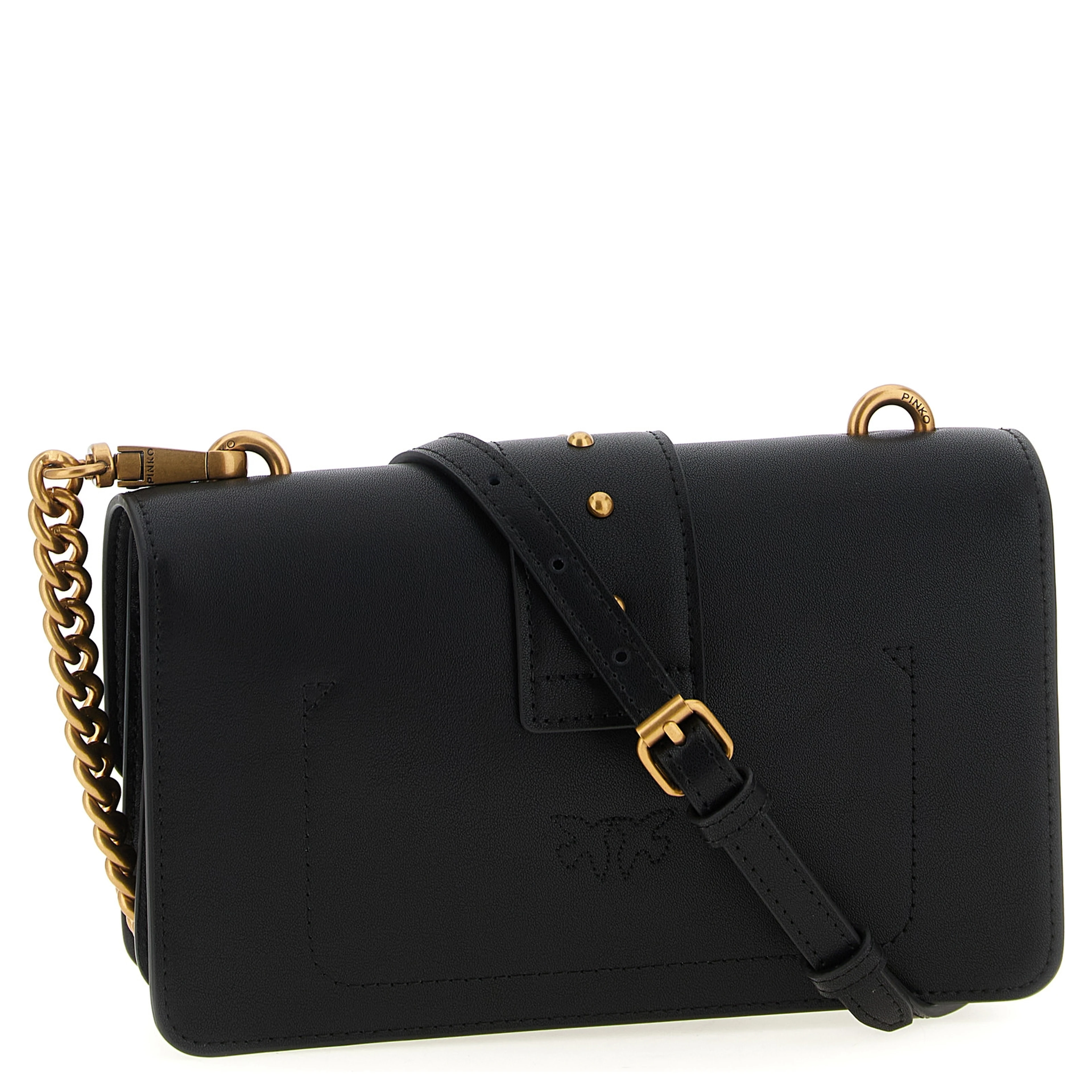 Black Calfskin Crossbody Bag