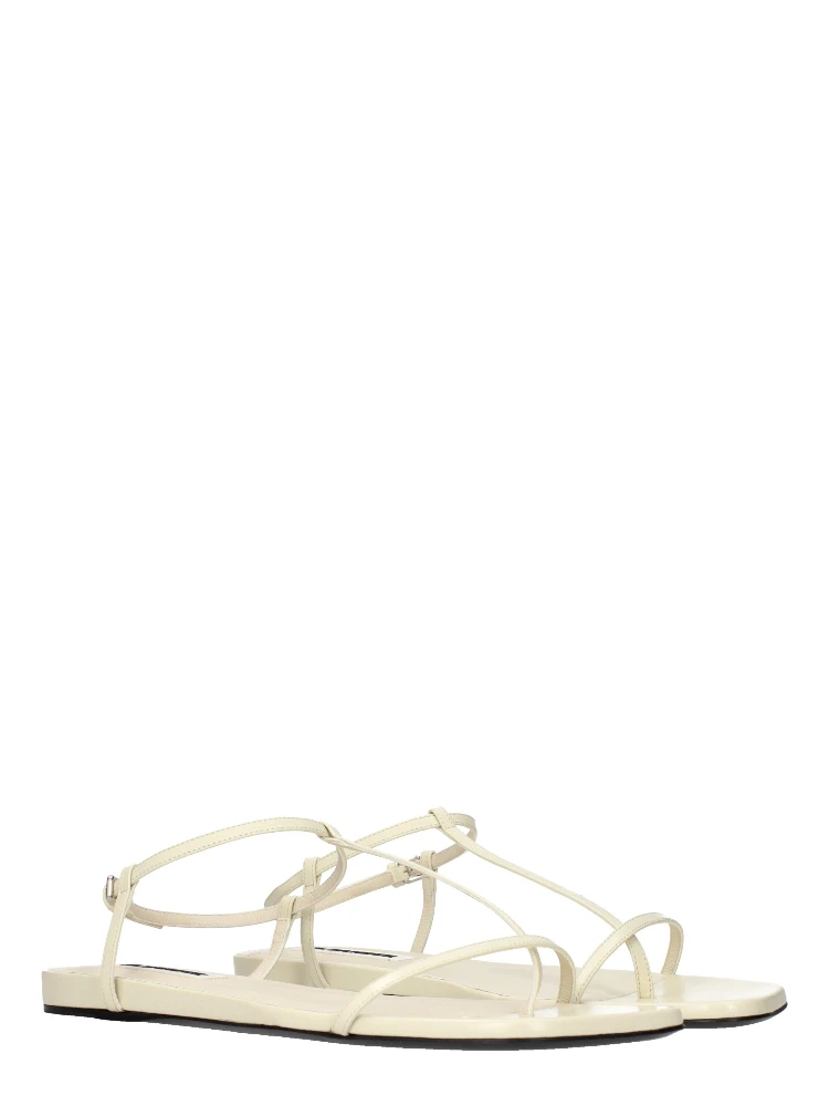Beige Leather Flip-Flop Sandals alternative