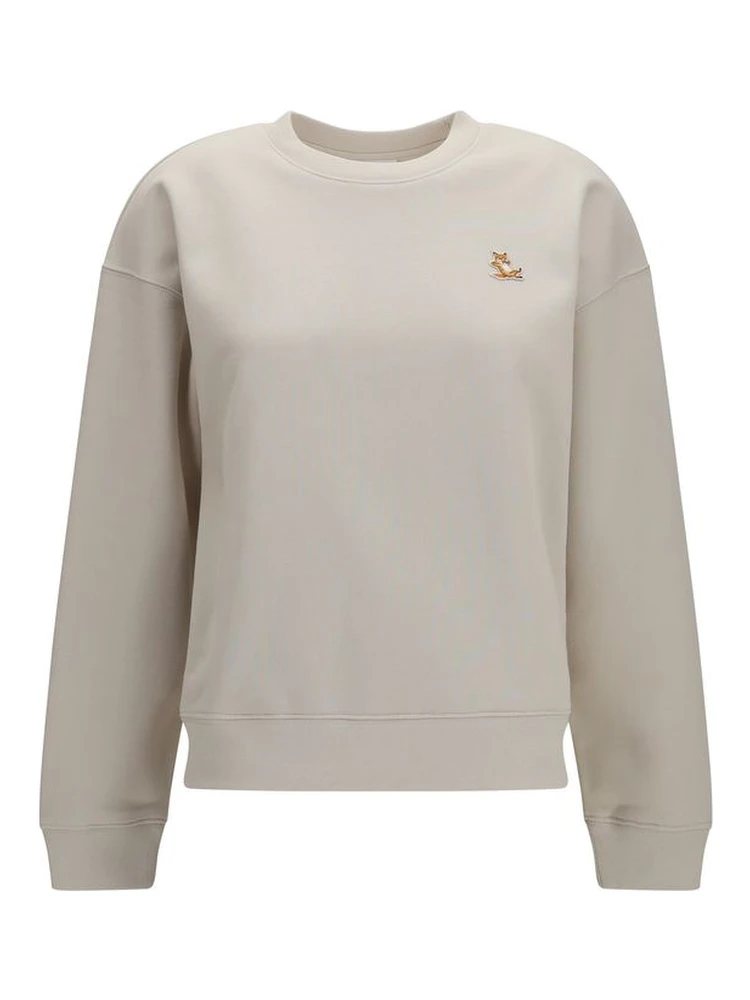 Beige Cotton Sweatshirt