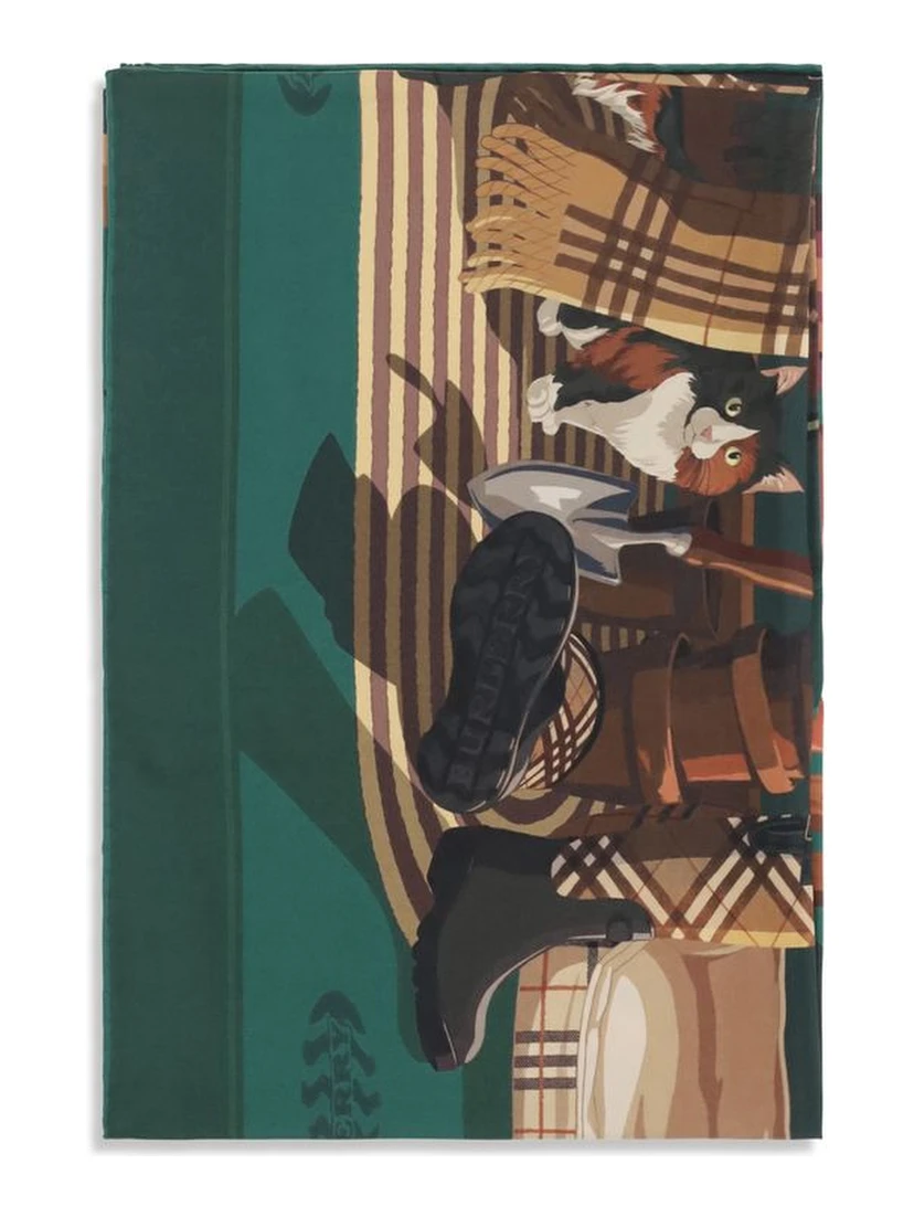Bicolor Silk Scarf