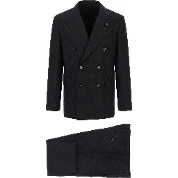 Blue Virgin Wool Two-Piece Suit