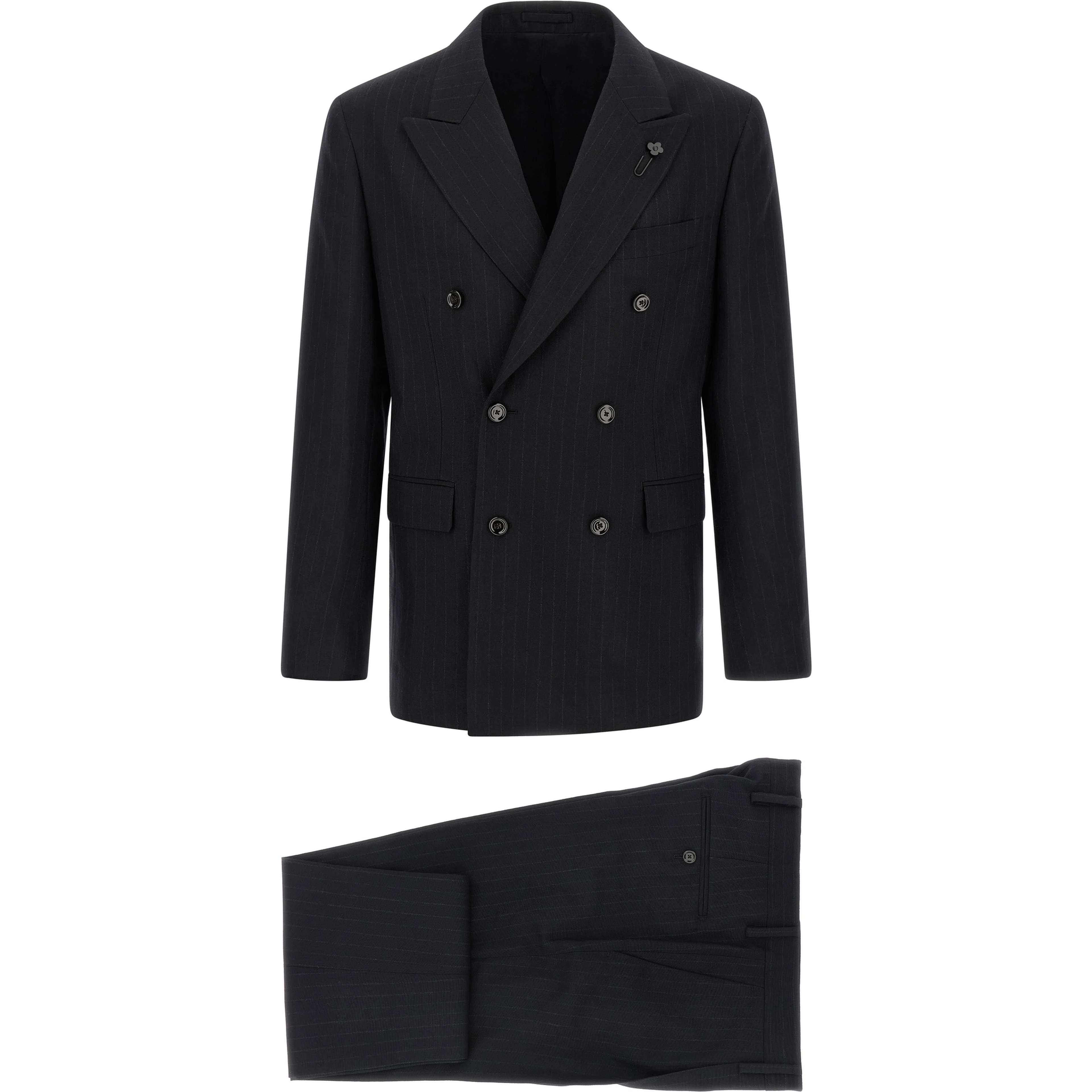 Blue Virgin Wool Two-Piece Suit