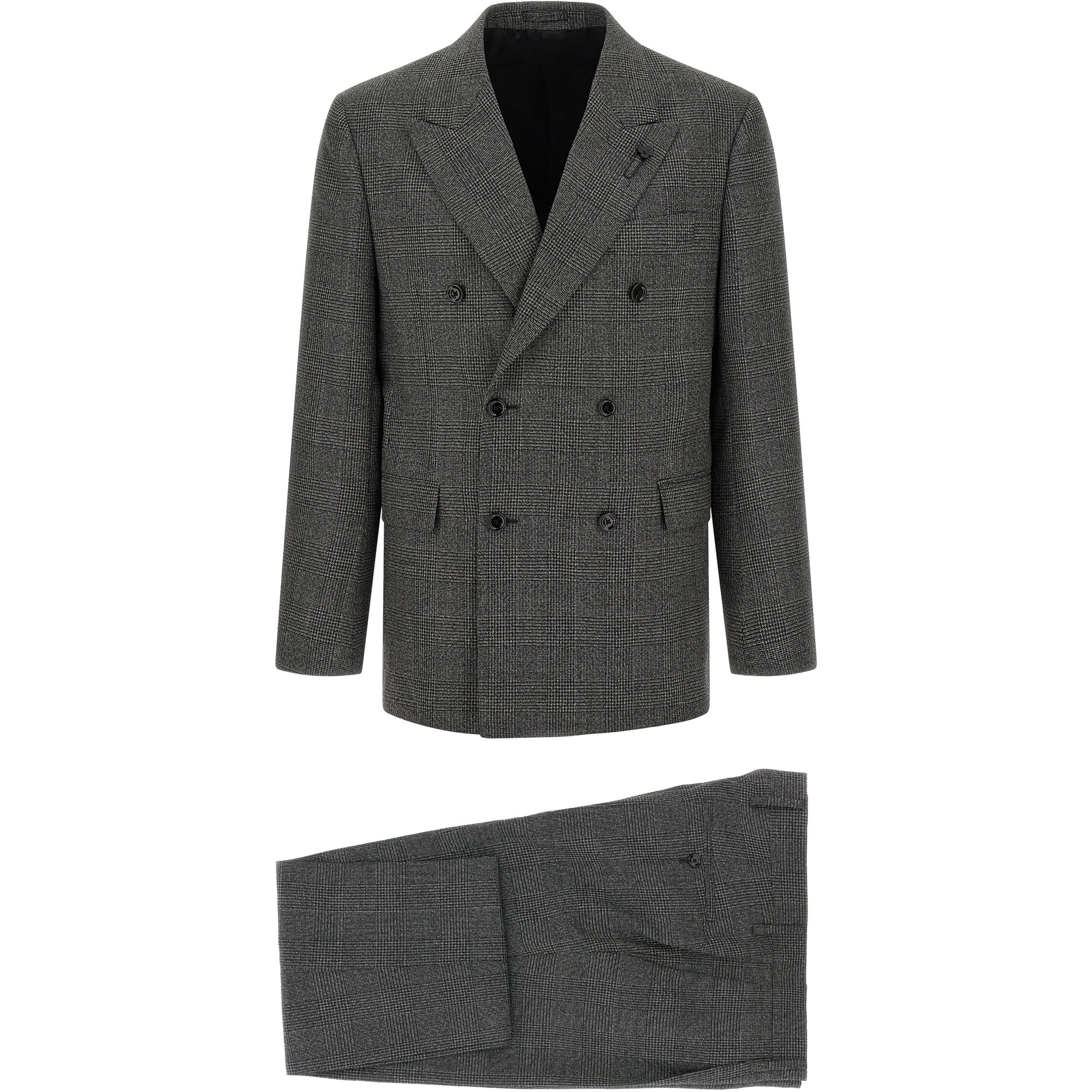 Gray Virgin Wool Two-Piece Suit