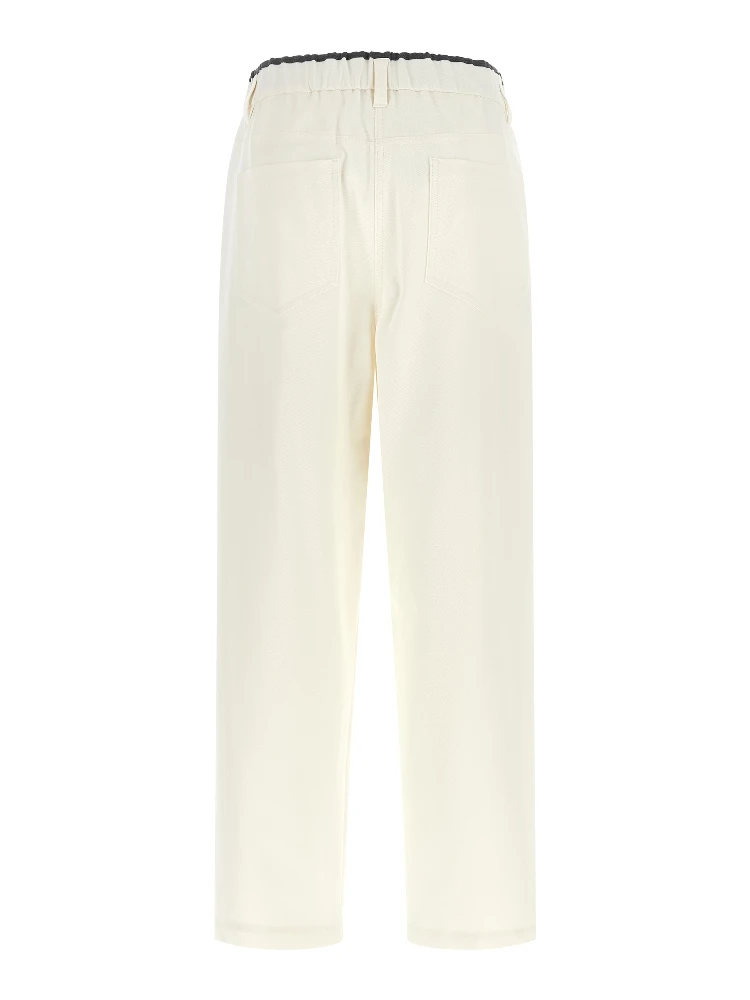 White Cotton Casual Pants alternative