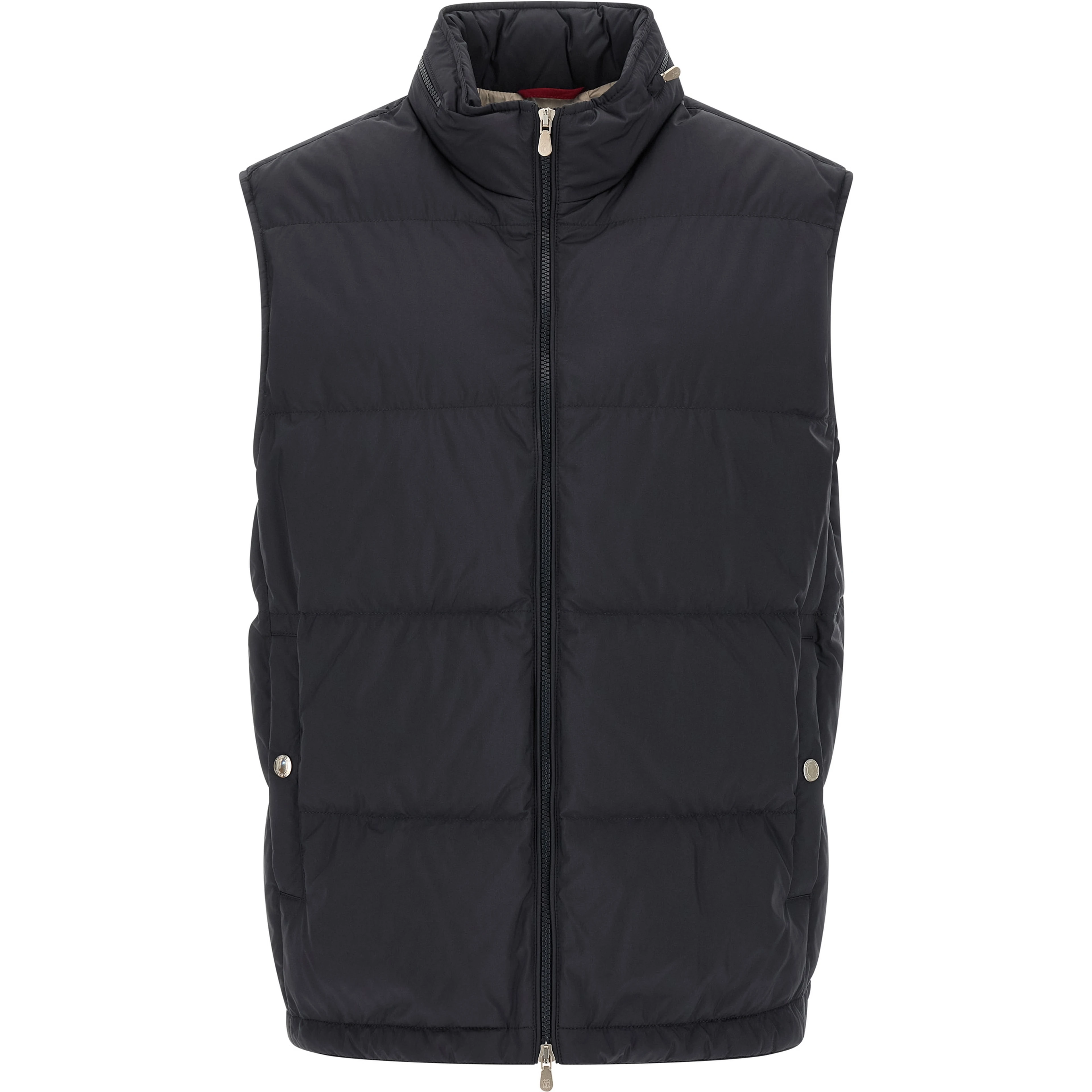 Blue Polyester Sleeveless Jacket