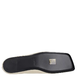 Beige Leather Ballet Flats