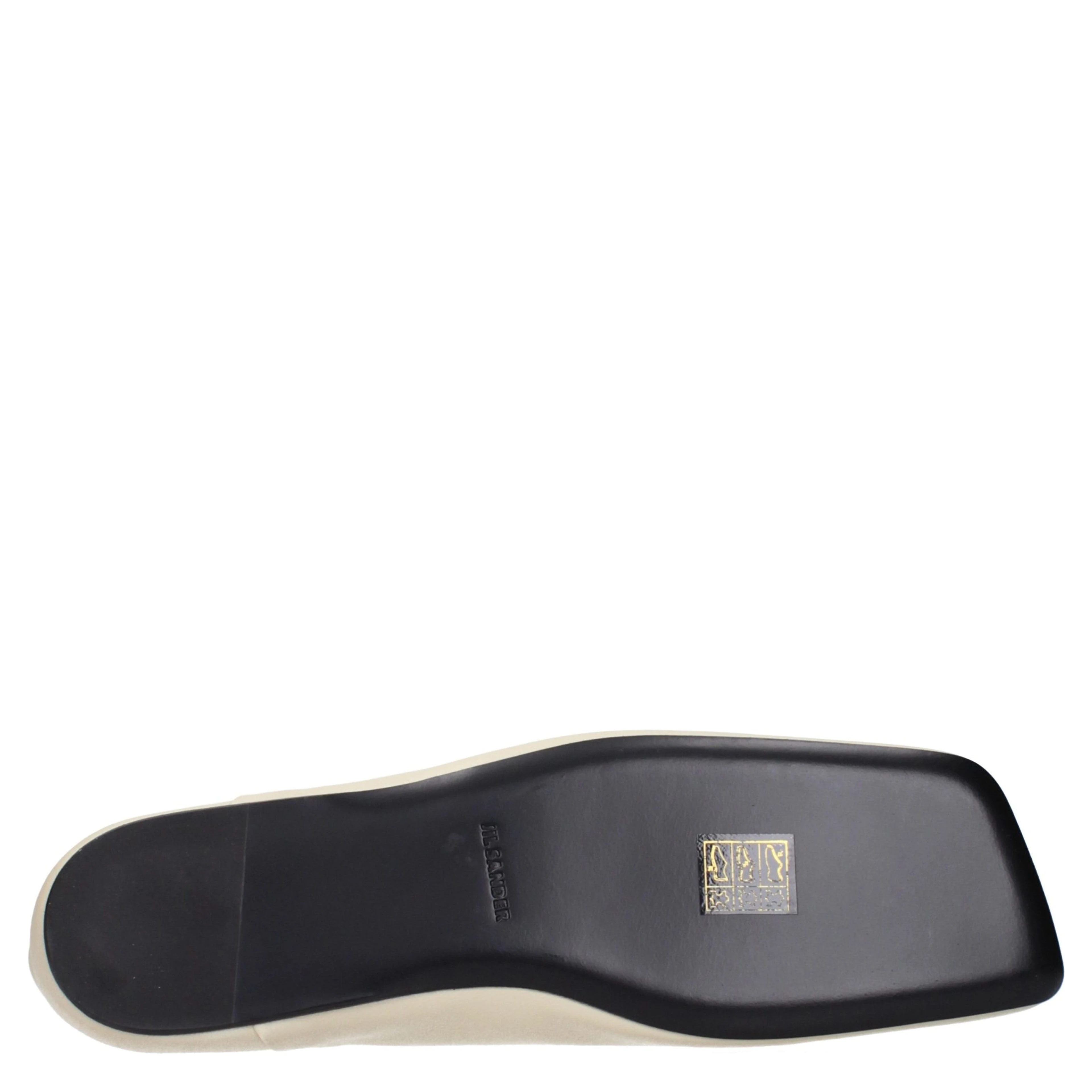 Beige Leather Ballet Flats