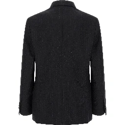 Blue Virgin Wool Two-Piece Suit