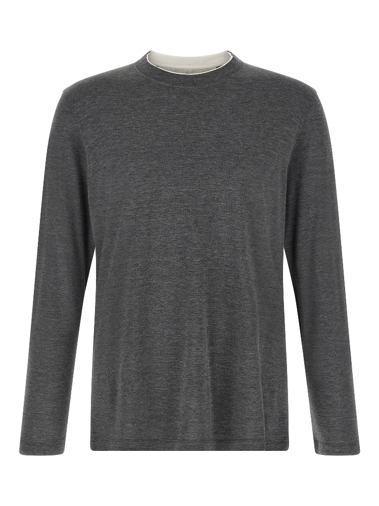 Gray Silk T-Shirt