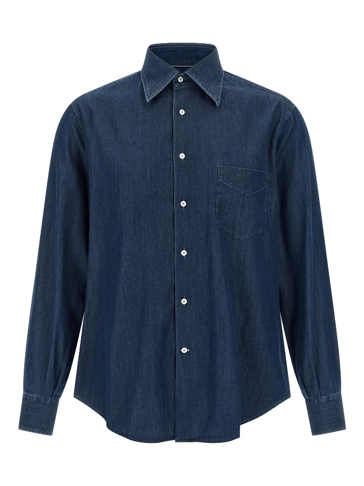 Blue Cotton Blouse