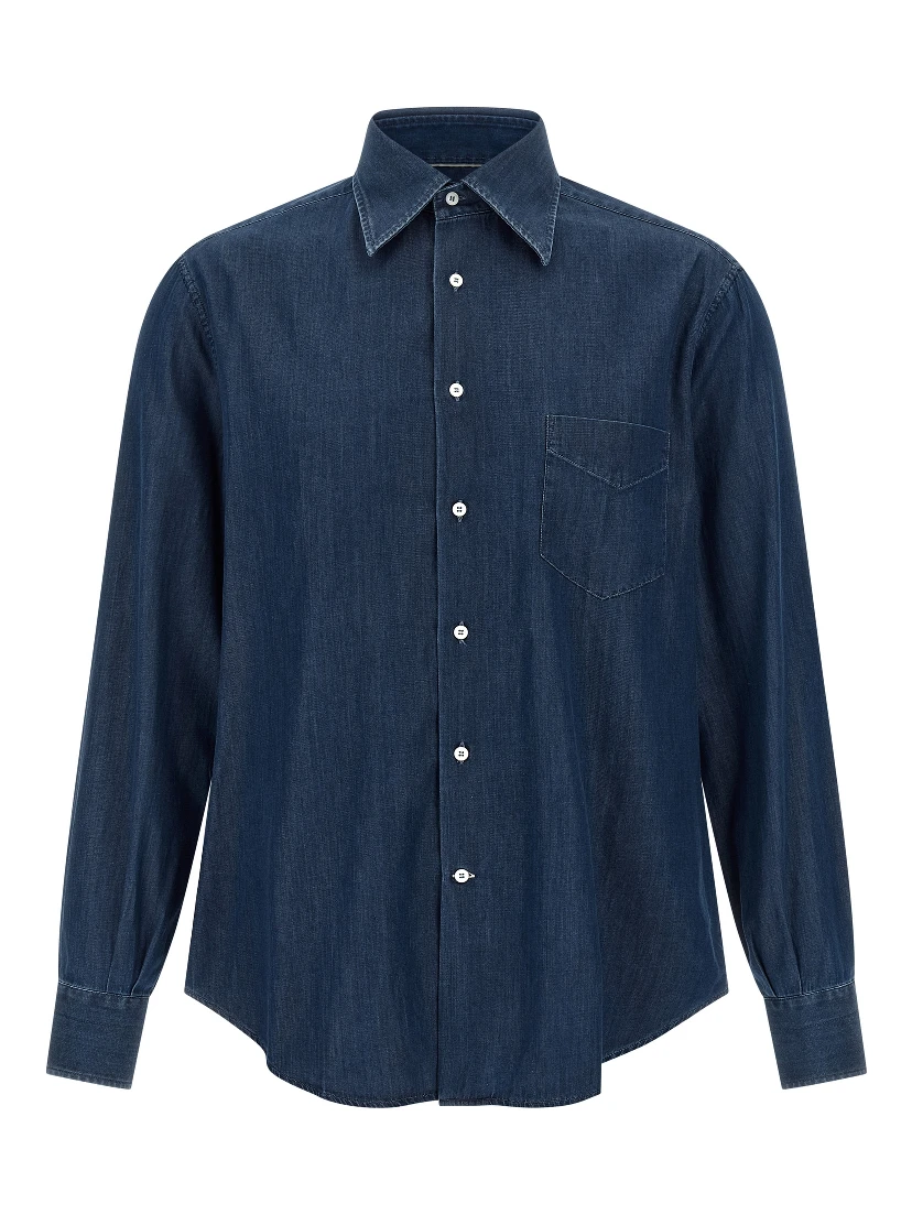 Blue Cotton Blouse