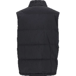 Blue Polyester Sleeveless Jacket