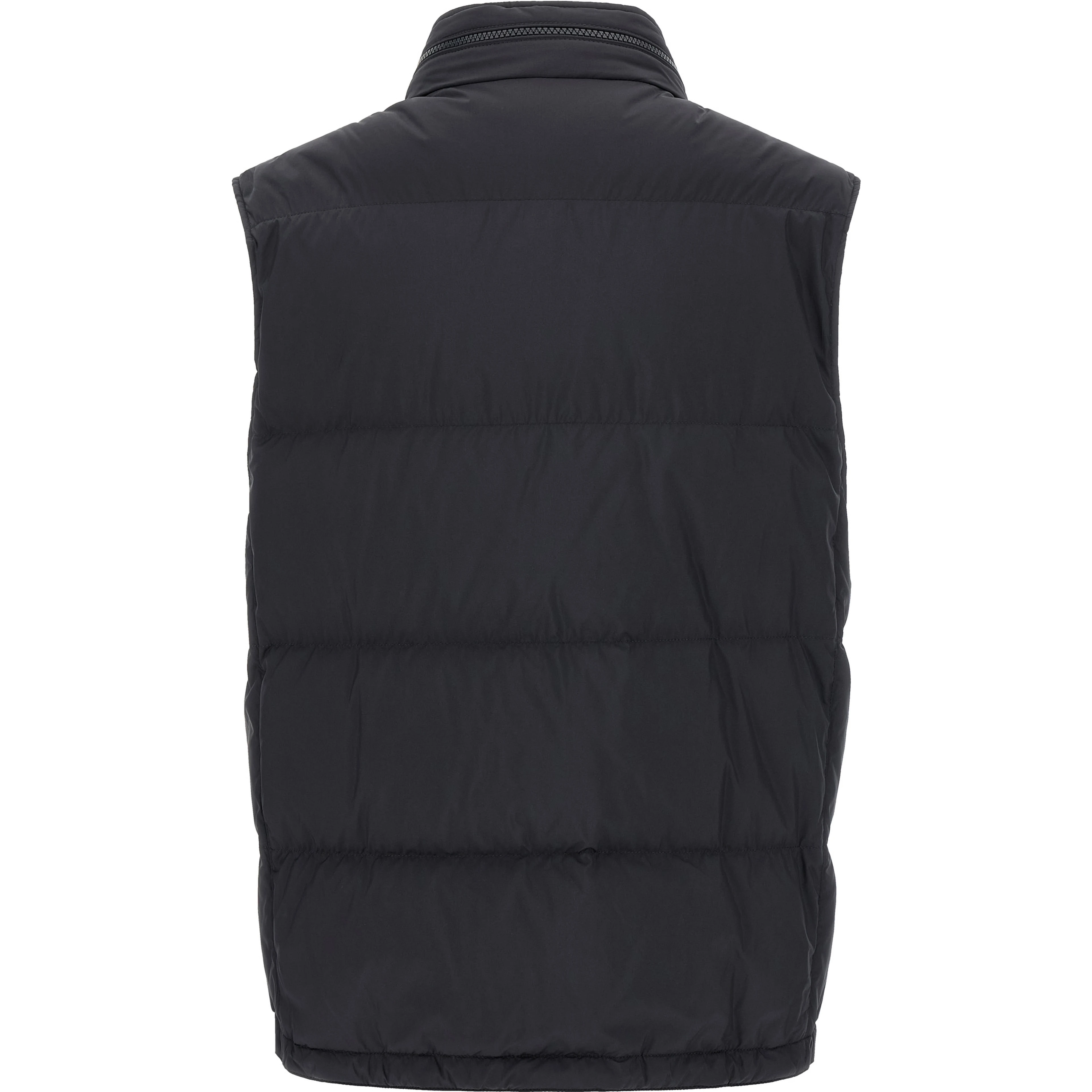 Blue Polyester Sleeveless Jacket