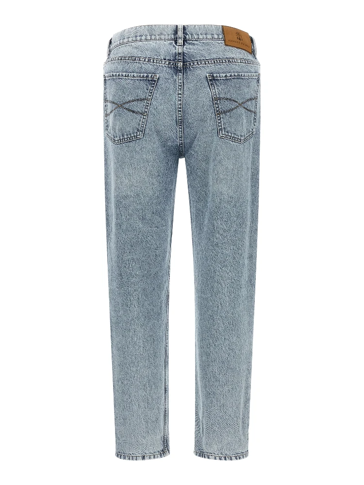 Blue Cotton High-Waisted Jean alternative