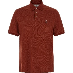Red Cotton Polo Shirt