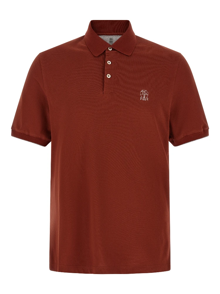 Red Cotton Polo Shirt