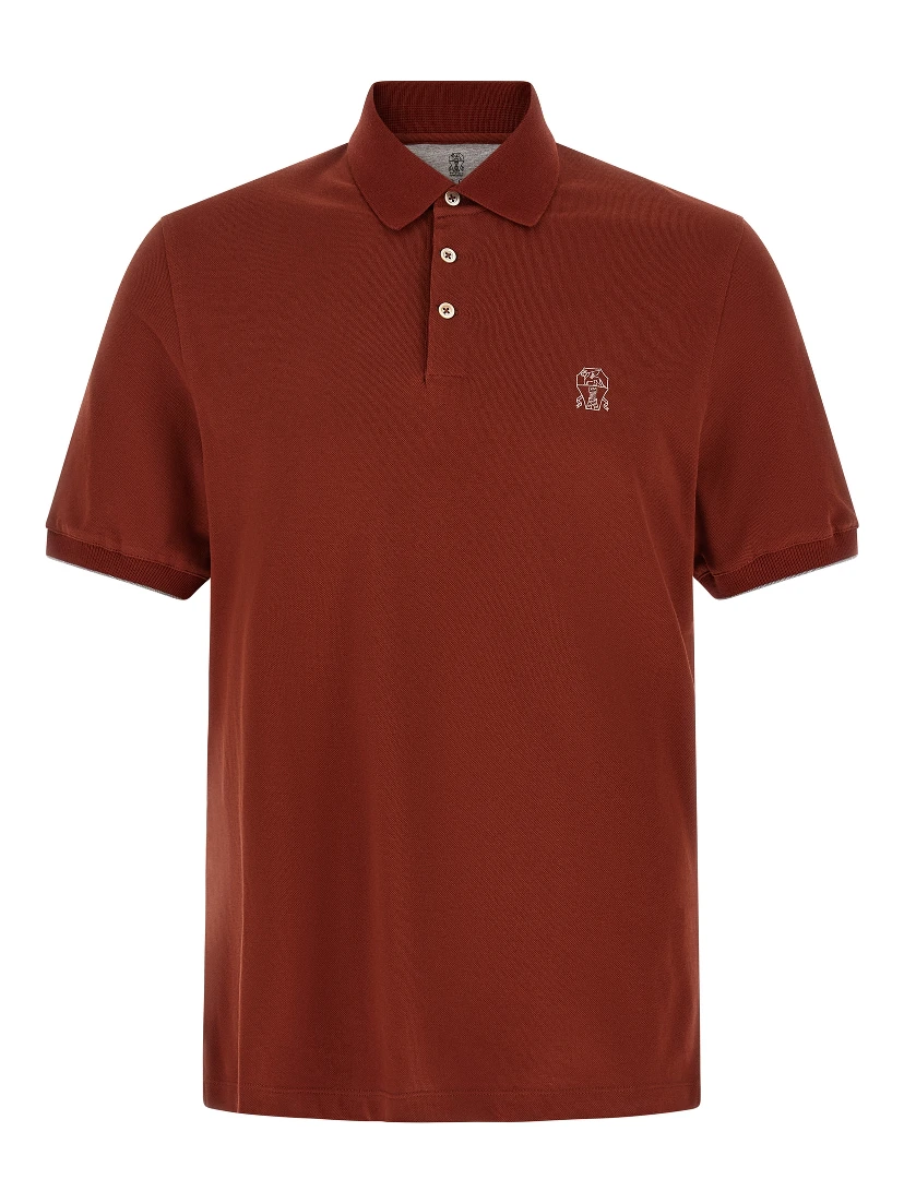 Red Cotton Polo Shirt