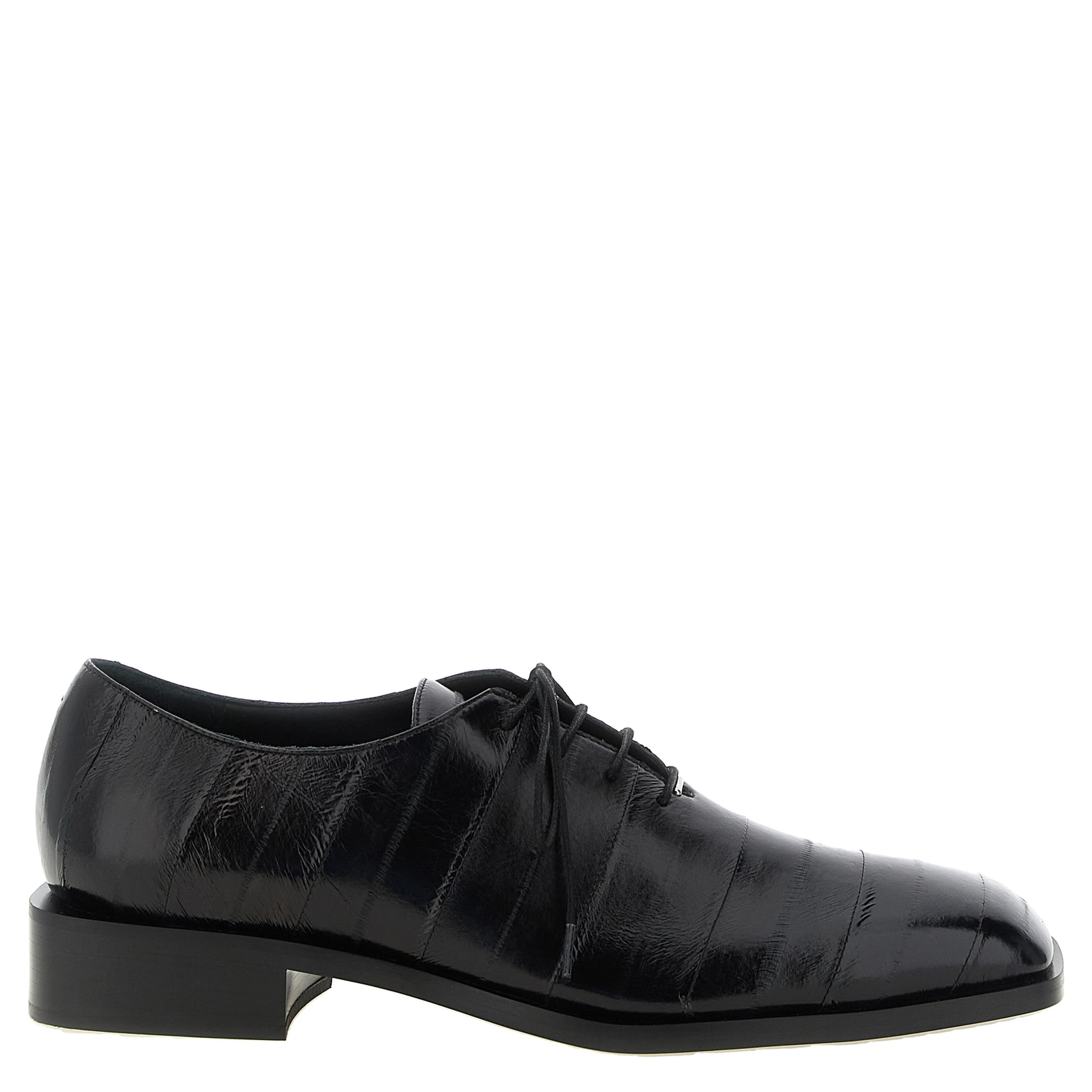 Black Leather Oxfords And Derbies