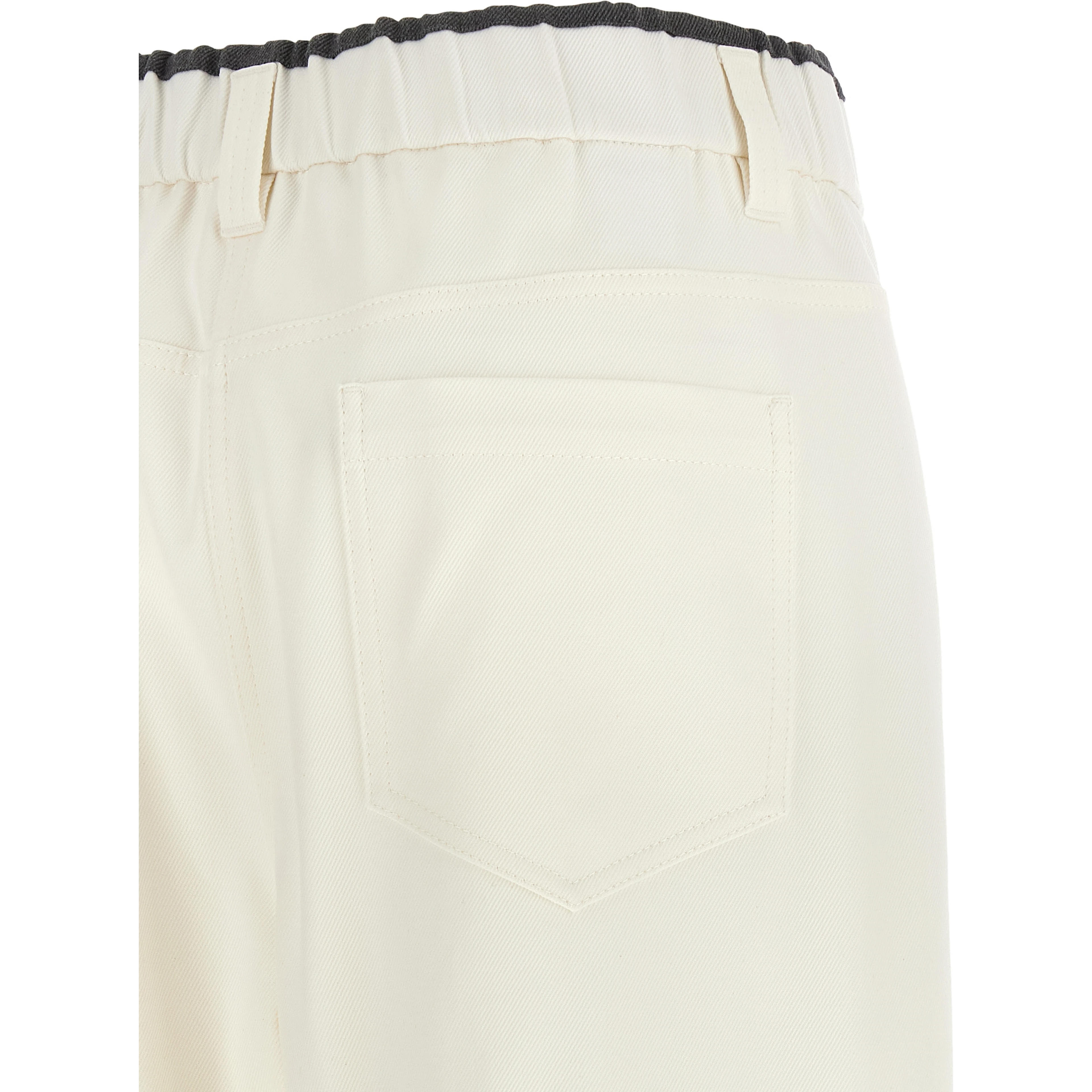 White Cotton Casual Pants