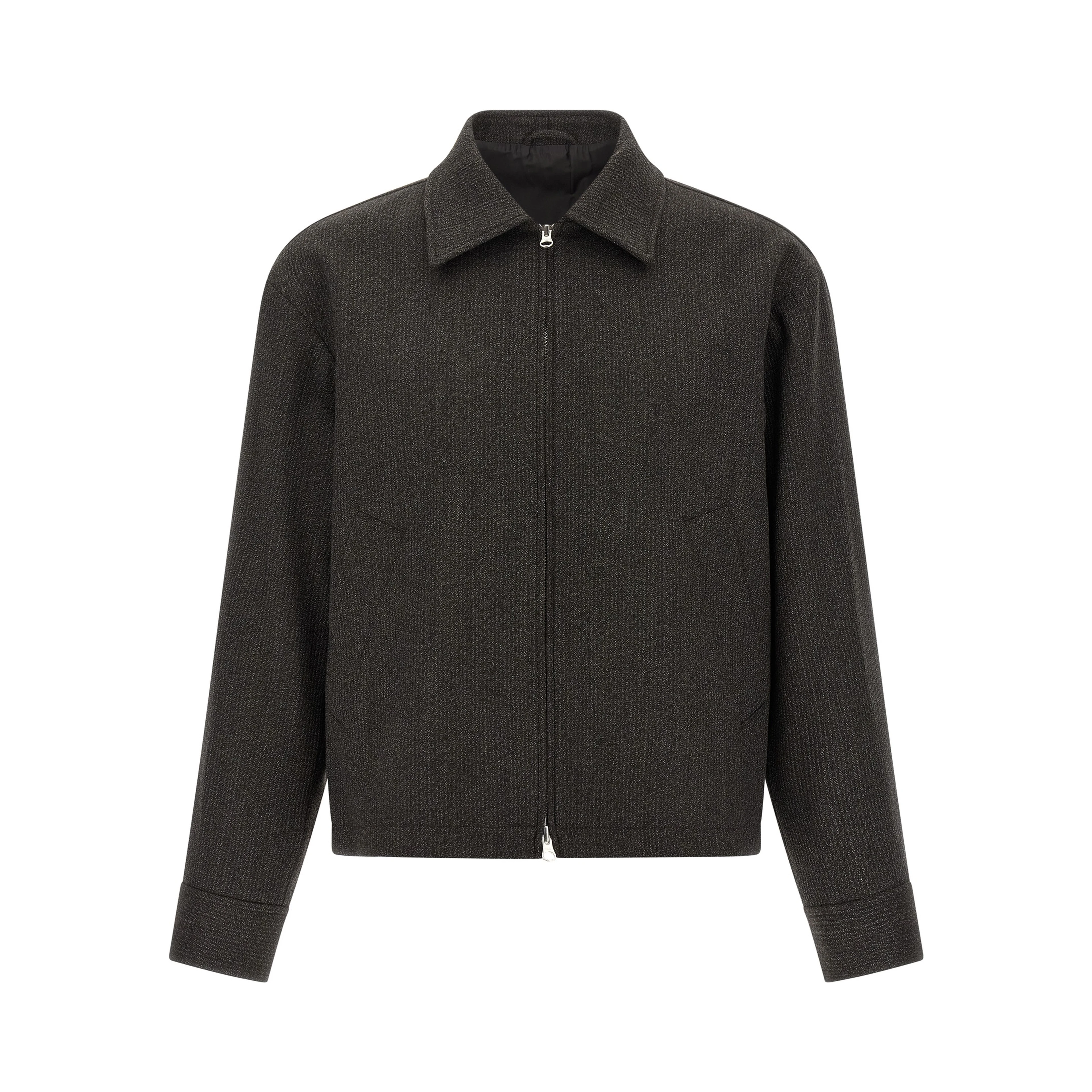 Brown Wool Full-Length Jacket
