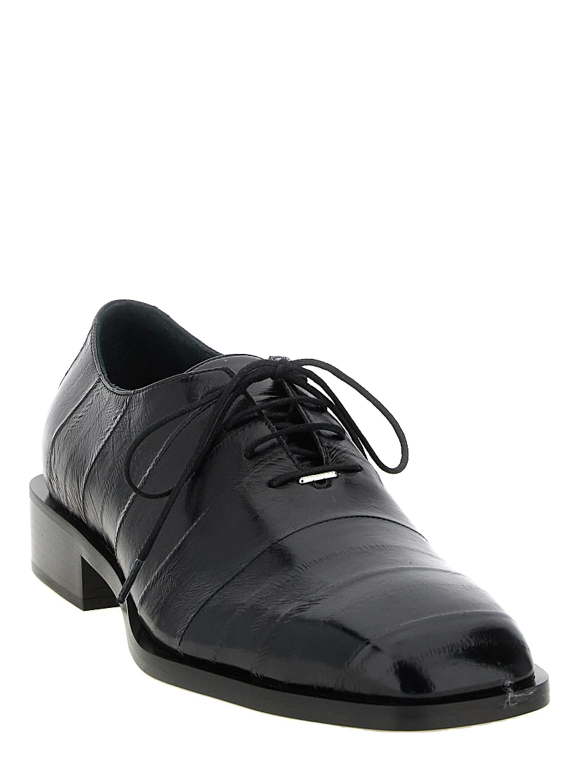 Black Leather Oxfords And Derbies