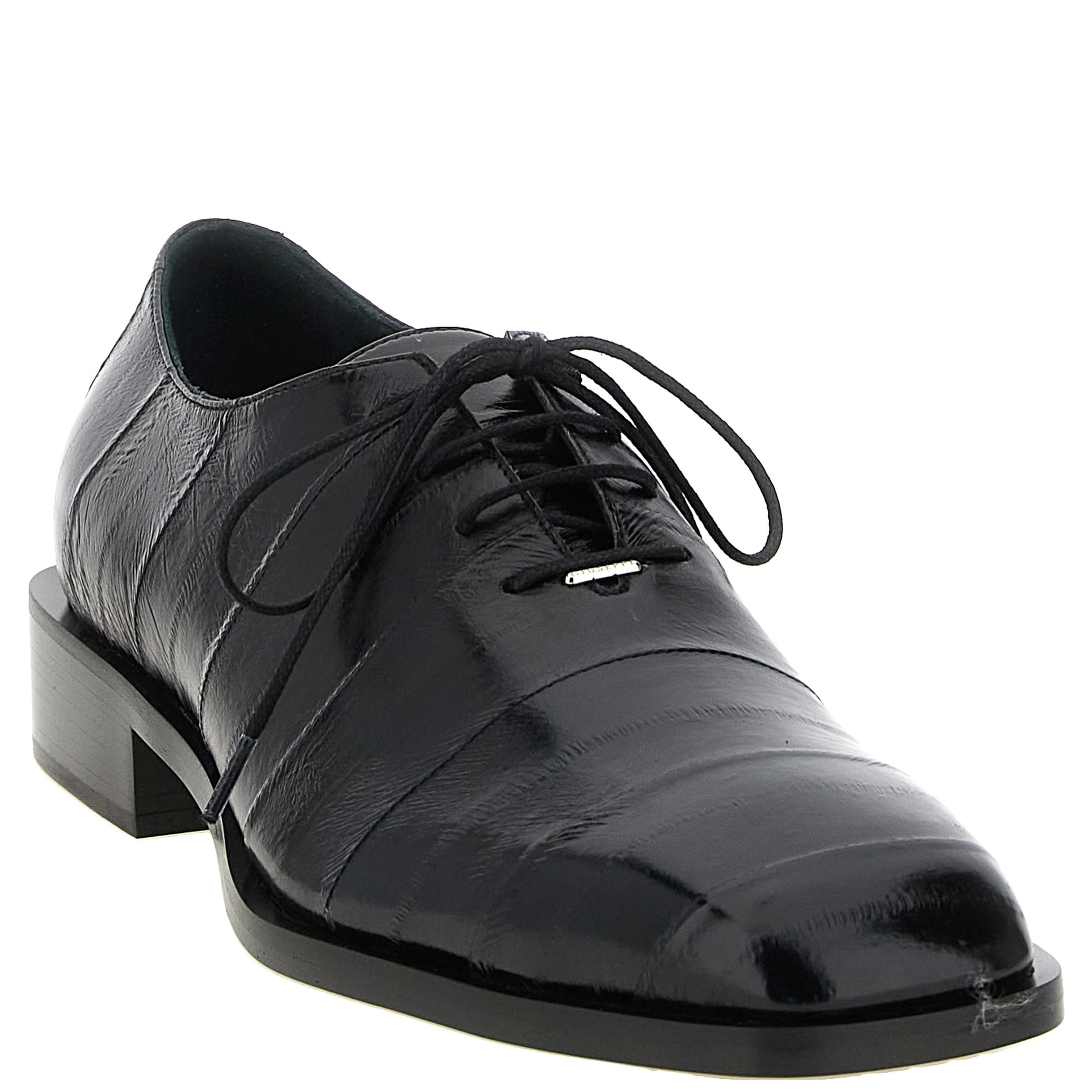 Black Leather Oxfords And Derbies
