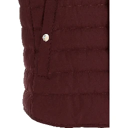 Bordeaux Polyester Sleeveless Jacket