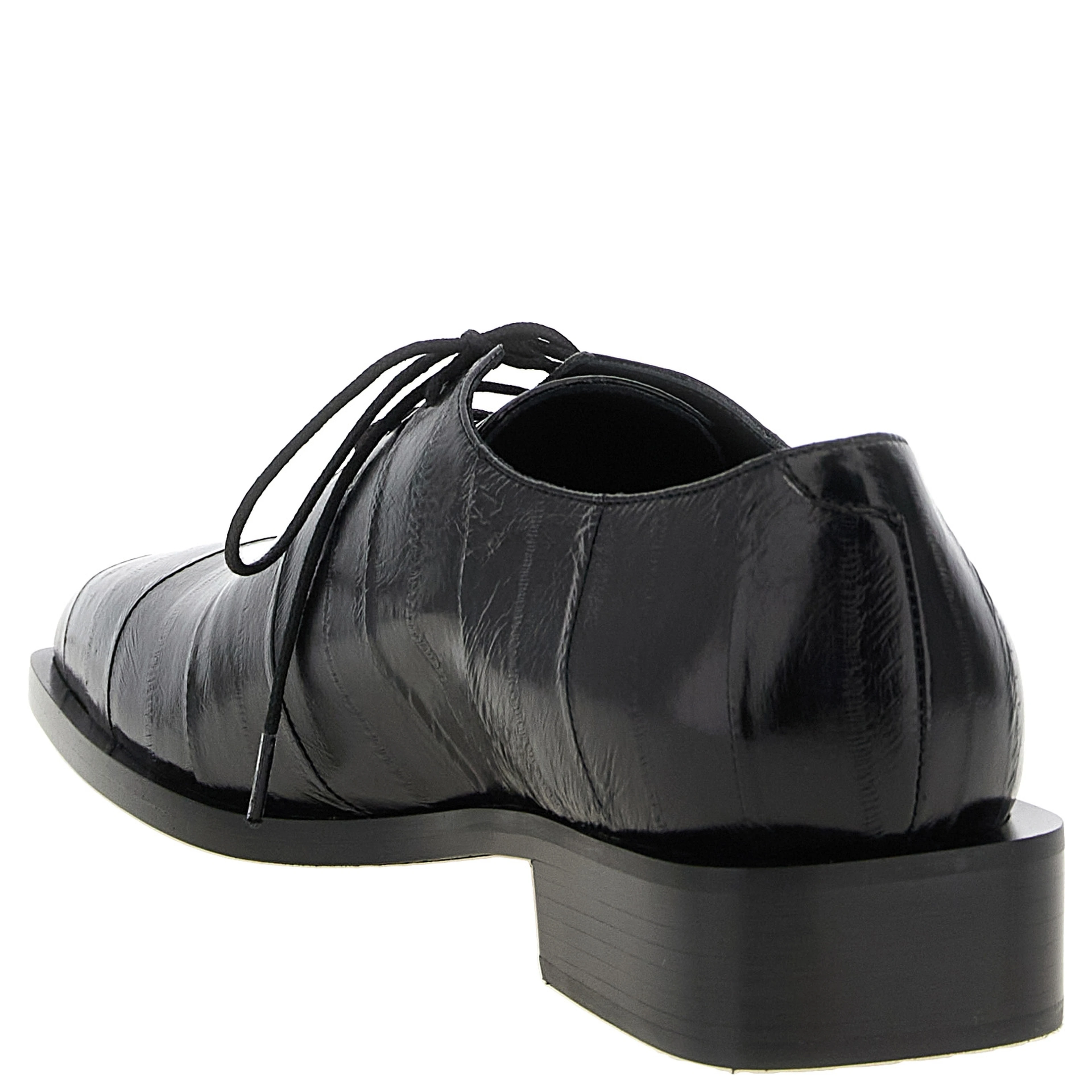 Black Leather Oxfords And Derbies