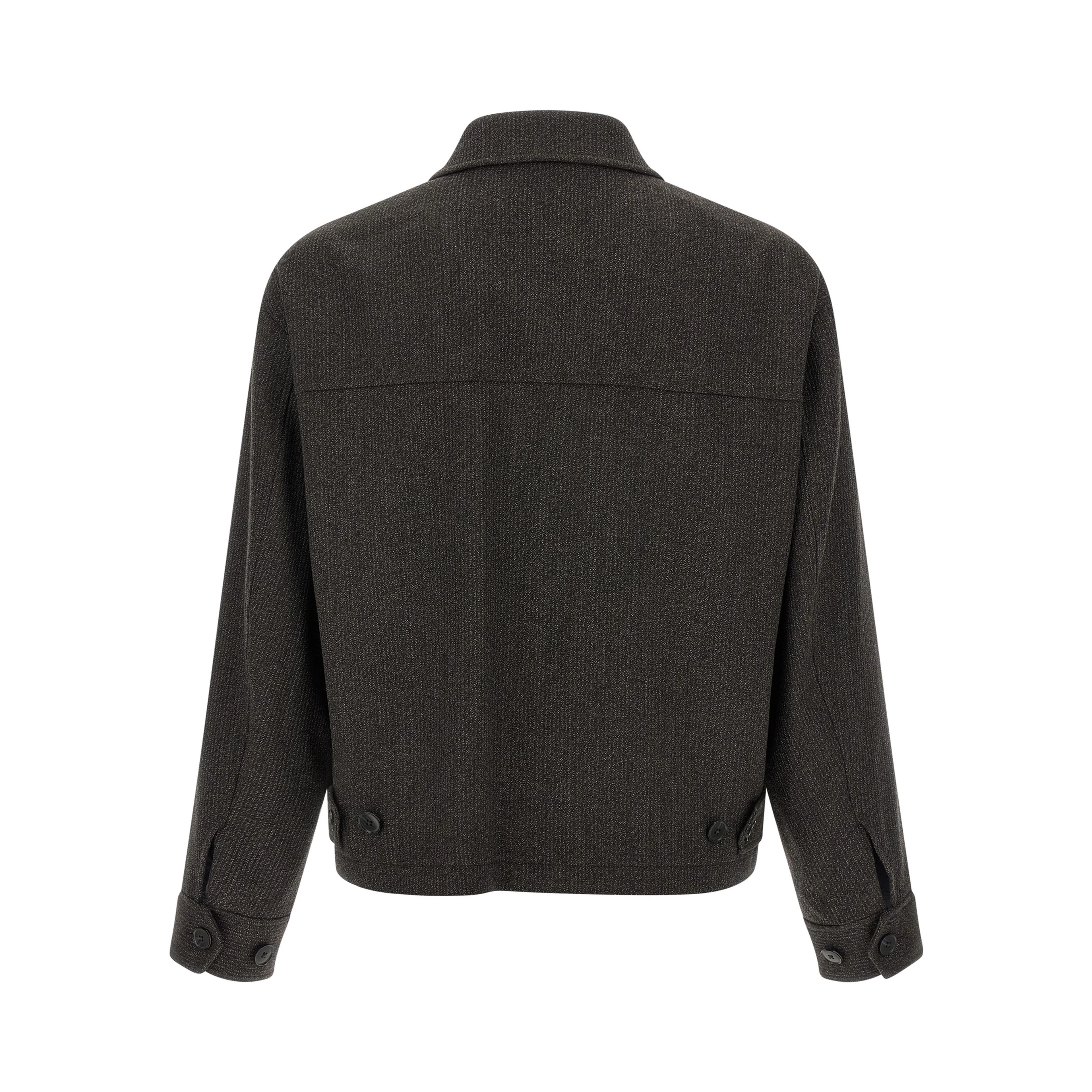 Brown Wool Full-Length Jacket