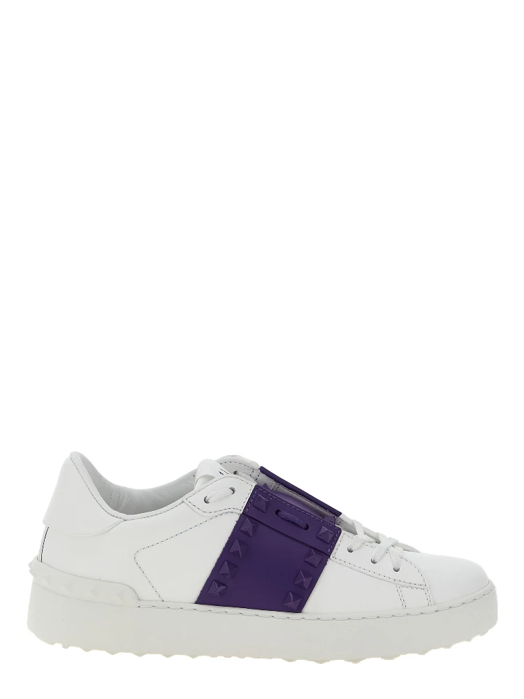 Purple Calfskin Low Top Sneakers