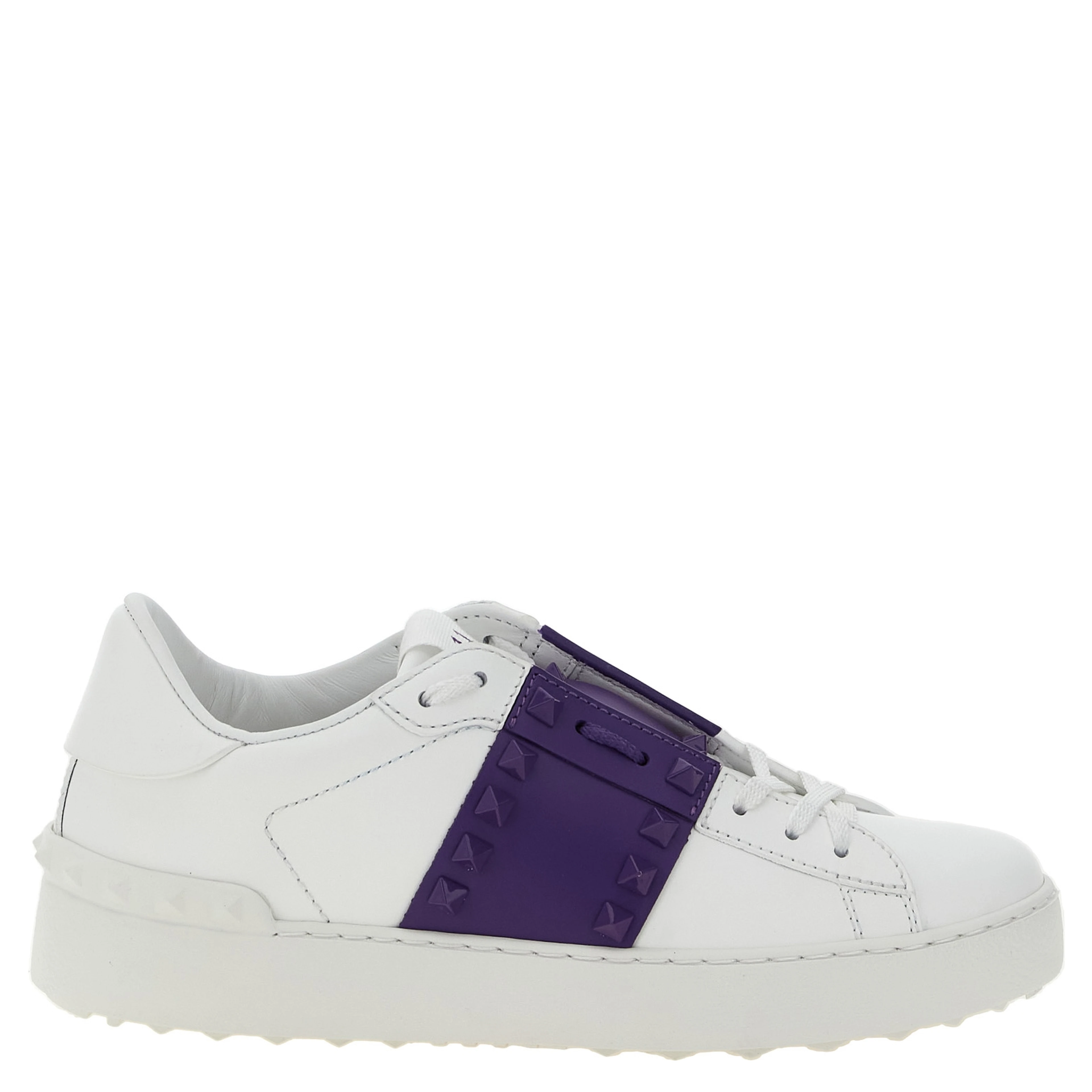 Purple Calfskin Low Top Sneakers
