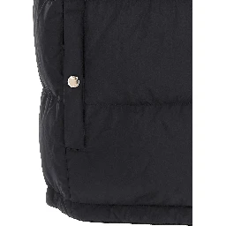 Blue Polyester Sleeveless Jacket