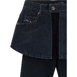 Blue Cotton Skinny Jeans