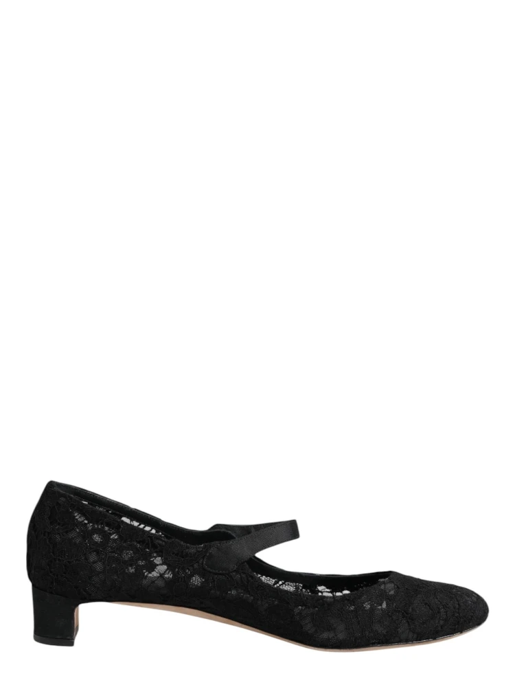 Black Vally Taormina Floral Lace Pumps Shoes