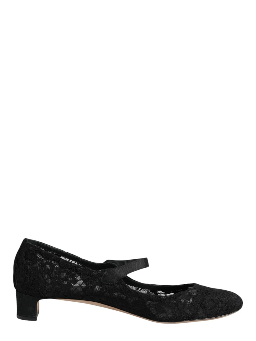 Black Vally Taormina Floral Lace Pumps Shoes
