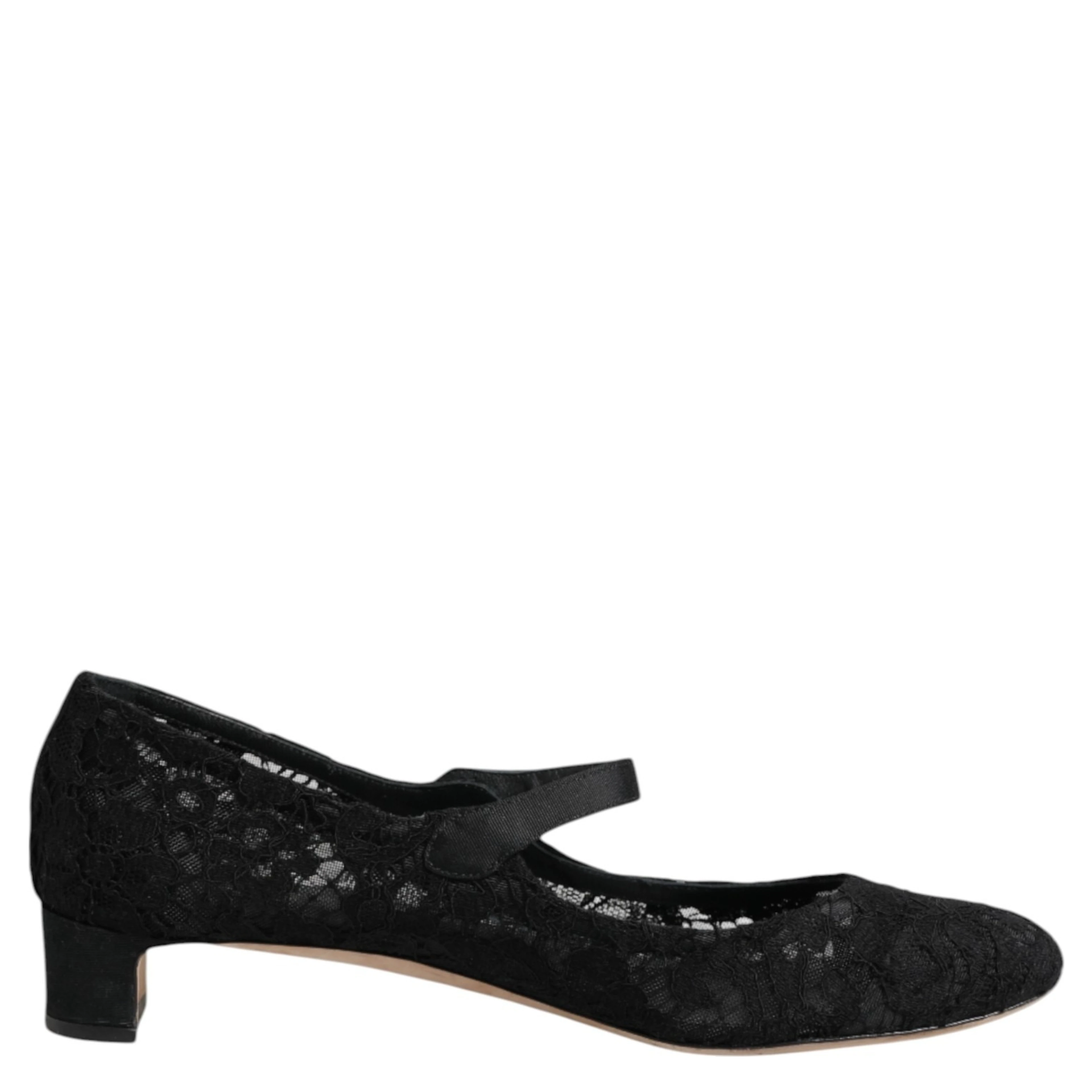 Black Vally Taormina Floral Lace Pumps Shoes