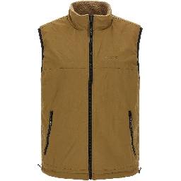 Beige Polyester Sleeveless Jacket