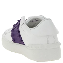 Purple Calfskin Low Top Sneakers